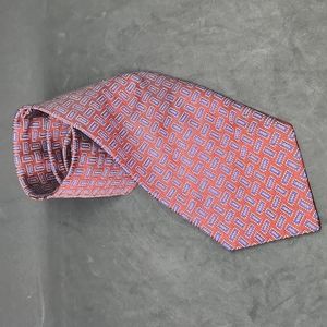 Richel royal dark red geometric silk tie